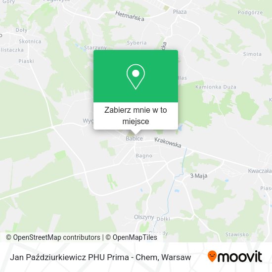 Mapa Jan Paździurkiewicz PHU Prima - Chem