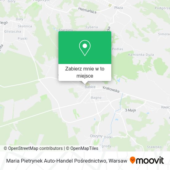 Mapa Maria Pietrynek Auto-Handel Pośrednictwo