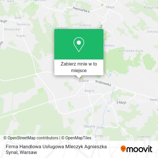 Mapa Firma Handlowa Usługowa Mleczyk Agnieszka Synal