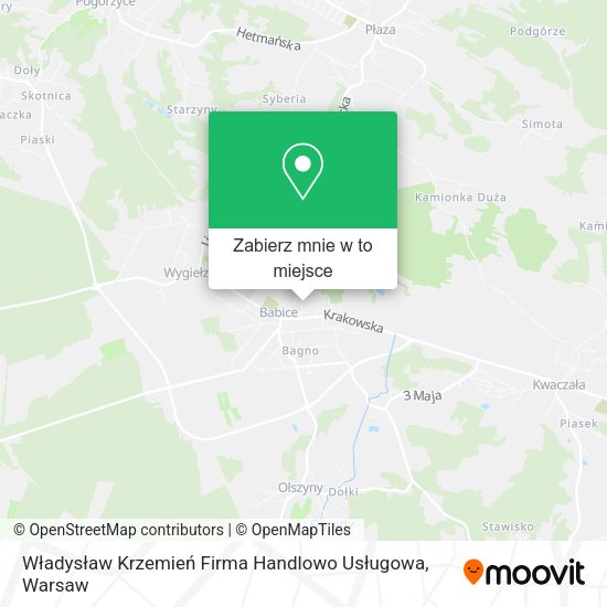 Mapa Władysław Krzemień Firma Handlowo Usługowa