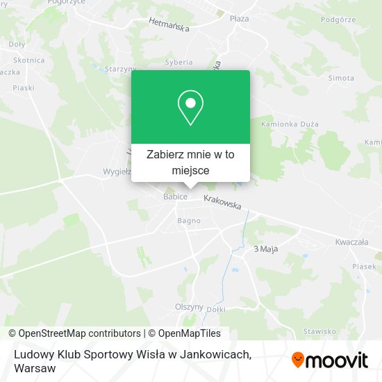 Mapa Ludowy Klub Sportowy Wisła w Jankowicach