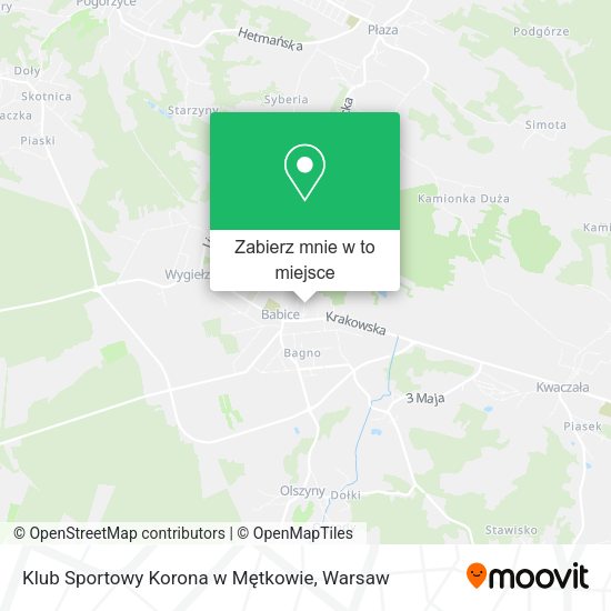 Mapa Klub Sportowy Korona w Mętkowie