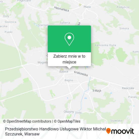 Mapa Przedsiębiorstwo Handlowo Usługowe Wiktor Michał Szczurek