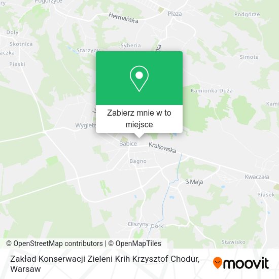 Mapa Zakład Konserwacji Zieleni Krih Krzysztof Chodur