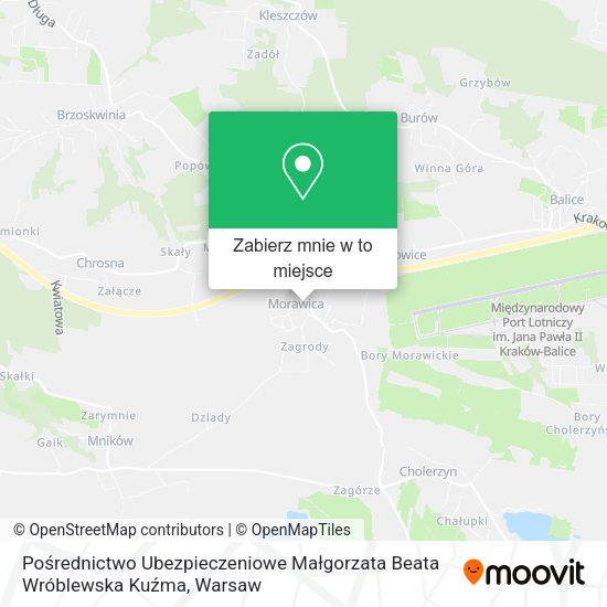 Mapa Pośrednictwo Ubezpieczeniowe Małgorzata Beata Wróblewska Kuźma