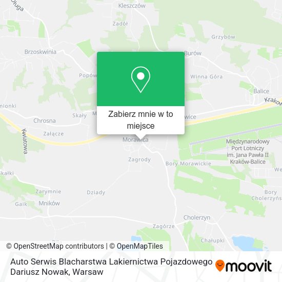 Mapa Auto Serwis Blacharstwa Lakiernictwa Pojazdowego Dariusz Nowak