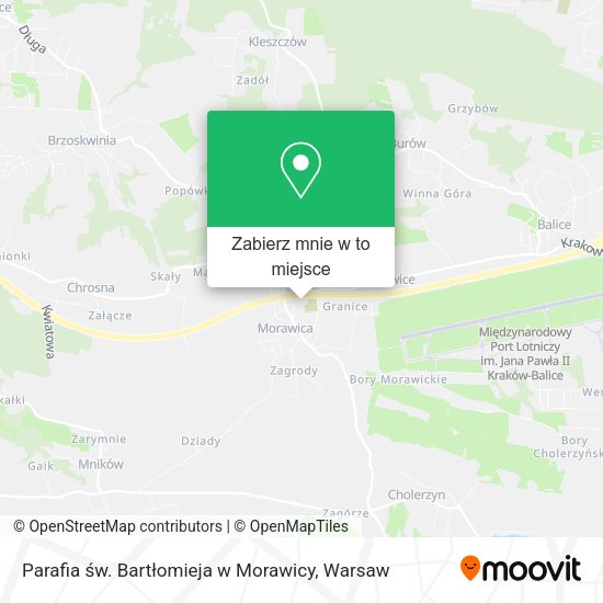 Mapa Parafia św. Bartłomieja w Morawicy