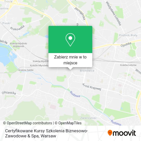 Mapa Certyfikowane Kursy Szkolenia Biznesowo-Zawodowe & Spa