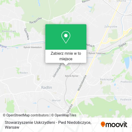 Mapa Stowarzyszenie Uskrzydleni - Pwd Niedobczyce