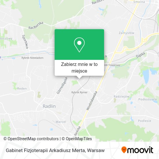 Mapa Gabinet Fizjoterapii Arkadiusz Merta