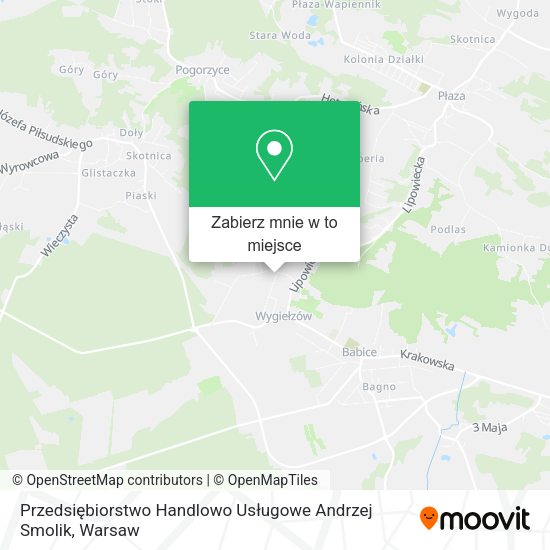 Mapa Przedsiębiorstwo Handlowo Usługowe Andrzej Smolik