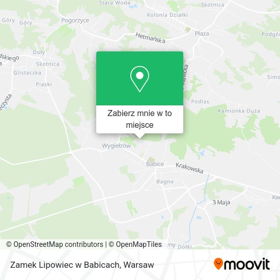 Mapa Zamek Lipowiec w Babicach