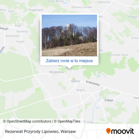 Mapa Rezerwat Przyrody Lipowiec