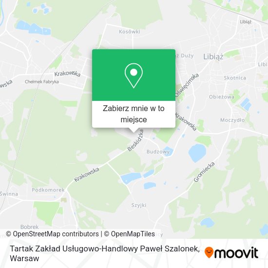 Mapa Tartak Zakład Usługowo-Handlowy Paweł Szalonek