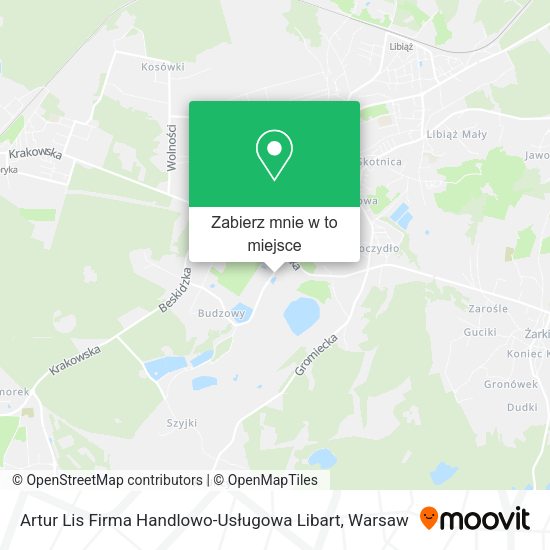 Mapa Artur Lis Firma Handlowo-Usługowa Libart