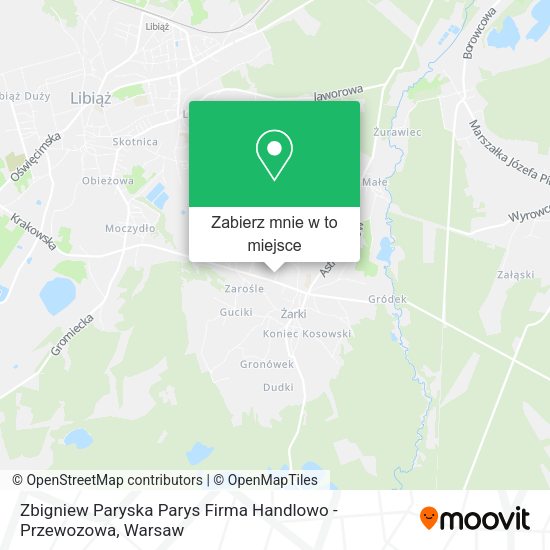 Mapa Zbigniew Paryska Parys Firma Handlowo - Przewozowa