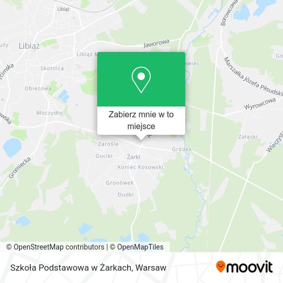 Mapa Szkoła Podstawowa w Żarkach