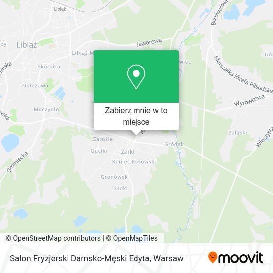 Mapa Salon Fryzjerski Damsko-Męski Edyta