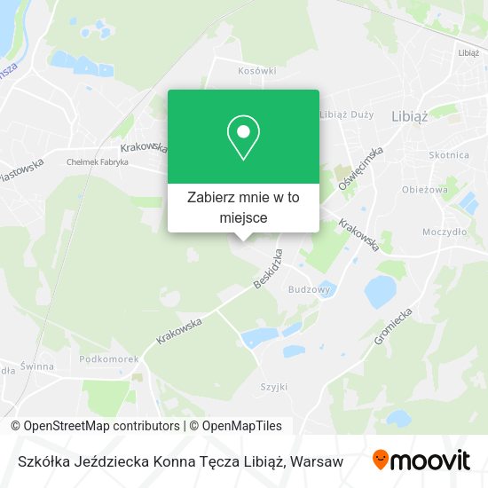 Mapa Szkółka Jeździecka Konna Tęcza Libiąż