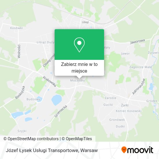 Mapa Józef Łysek Usługi Transportowe