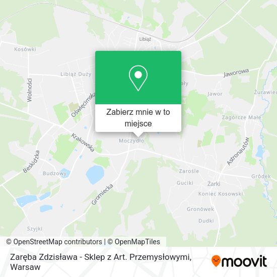 Mapa Zaręba Zdzisława - Sklep z Art. Przemysłowymi