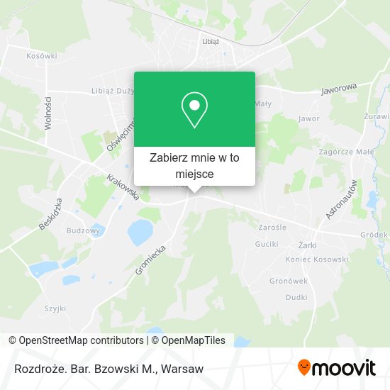 Mapa Rozdroże. Bar. Bzowski M.