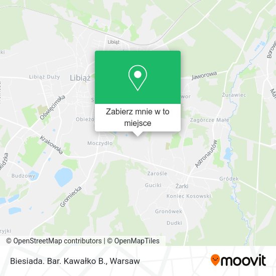 Mapa Biesiada. Bar. Kawałko B.