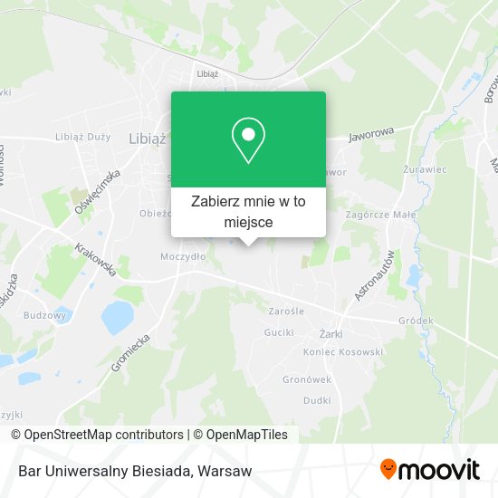 Mapa Bar Uniwersalny Biesiada