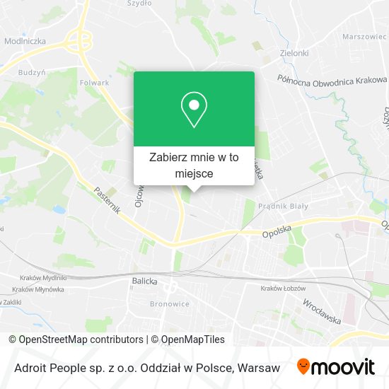 Mapa Adroit People sp. z o.o. Oddział w Polsce