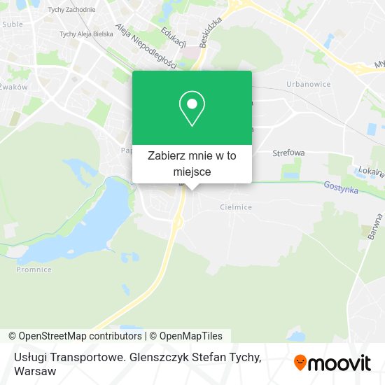 Mapa Usługi Transportowe. Glenszczyk Stefan Tychy