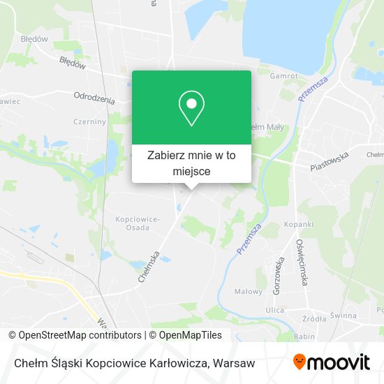 Mapa Chełm Śląski Kopciowice Karłowicza