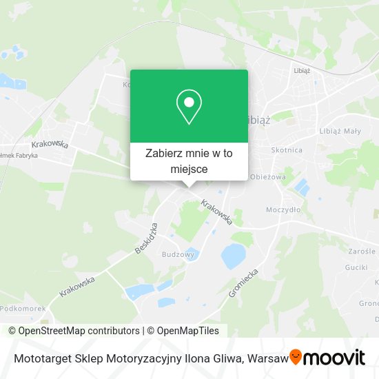 Mapa Mototarget Sklep Motoryzacyjny Ilona Gliwa