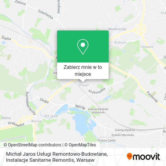 Mapa Michał Jaros Usługi Remontowo-Budowlane, Instalacje Sanitarne Remontis