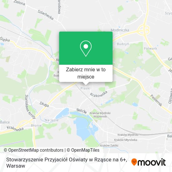 Mapa Stowarzyszenie Przyjaciół Oświaty w Rząsce na 6+