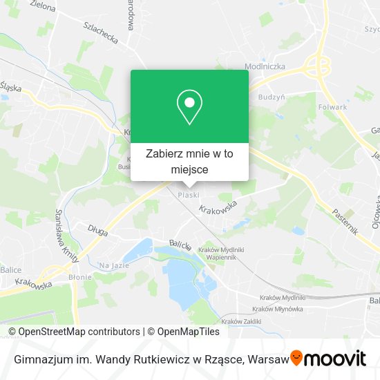 Mapa Gimnazjum im. Wandy Rutkiewicz w Rząsce