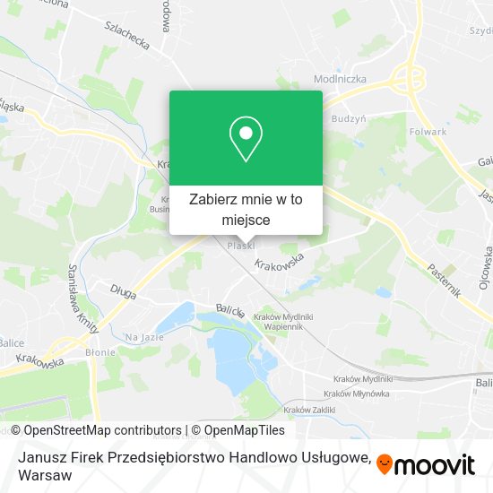 Mapa Janusz Firek Przedsiębiorstwo Handlowo Usługowe