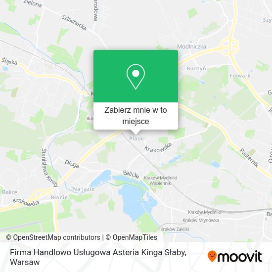 Mapa Firma Handlowo Usługowa Asteria Kinga Słaby