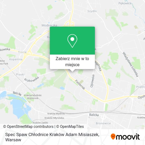 Mapa Spec Spaw Chłodnice Kraków Adam Misiaszek