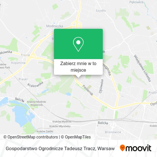 Mapa Gospodarstwo Ogrodnicze Tadeusz Tracz