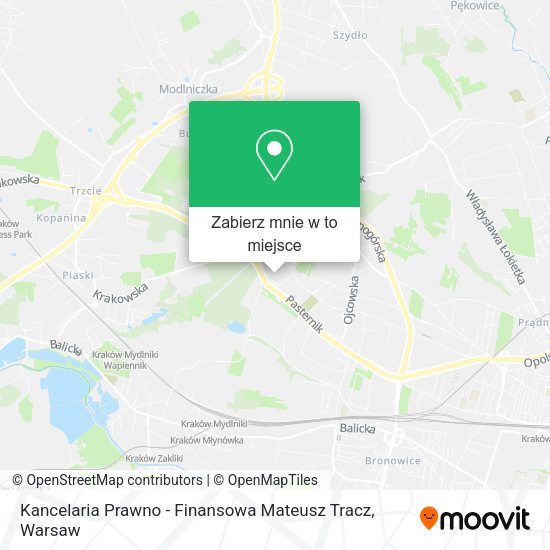 Mapa Kancelaria Prawno - Finansowa Mateusz Tracz