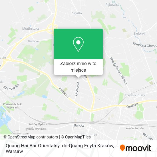 Mapa Quang Hai Bar Orientalny. do-Quang Edyta Kraków