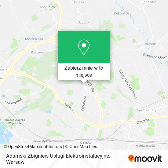 Mapa Adamski Zbigniew Usługi Elektroinstalacyjne