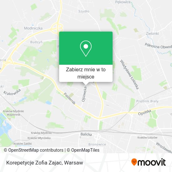 Mapa Korepetycje Zofia Zajac