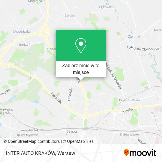 Mapa INTER AUTO KRAKÓW