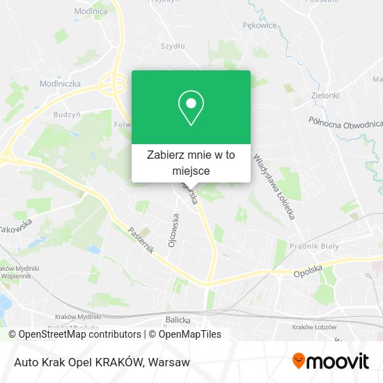 Mapa Auto Krak Opel KRAKÓW