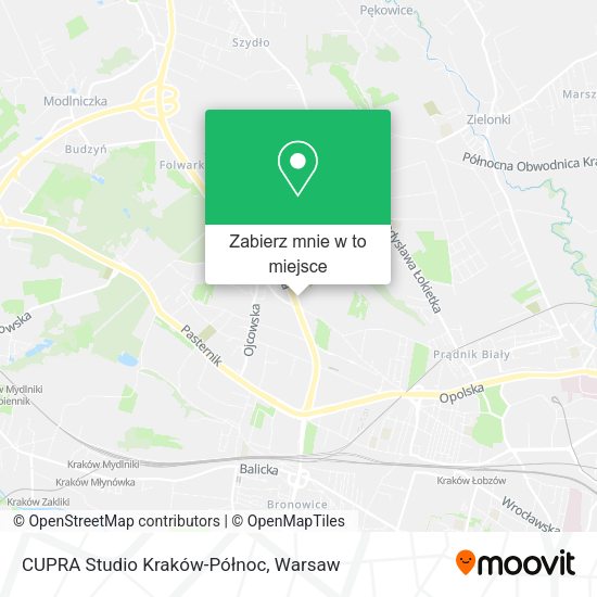 Mapa CUPRA Studio Kraków-Północ