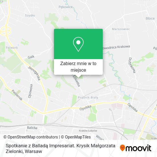 Mapa Spotkanie z Balladą Impresariat. Krysik Małgorzata Zielonki