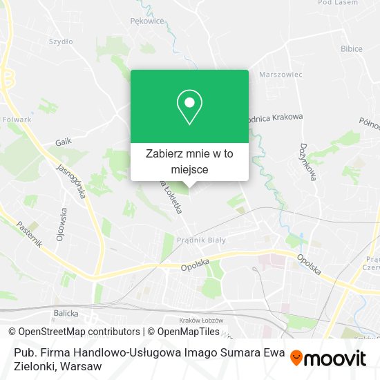 Mapa Pub. Firma Handlowo-Usługowa Imago Sumara Ewa Zielonki