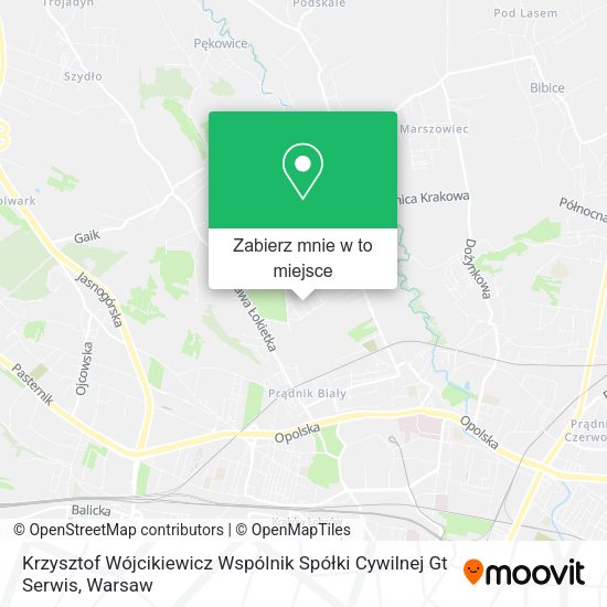 Mapa Krzysztof Wójcikiewicz Wspólnik Spółki Cywilnej Gt Serwis