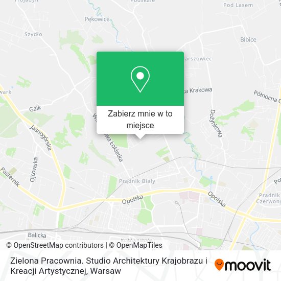 Mapa Zielona Pracownia. Studio Architektury Krajobrazu i Kreacji Artystycznej